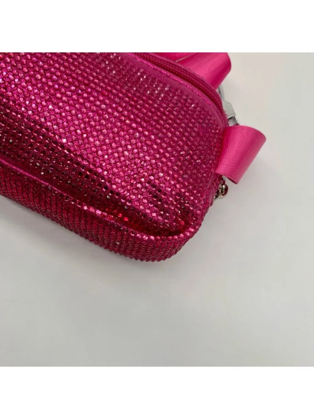 Pink Rhinestone-Embellished Waist Bag - Picture 9 of 10